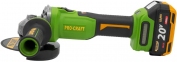 Кутова шліфувальна машина (болгарка) акумуляторна Pro-Сraft PWA 220 0