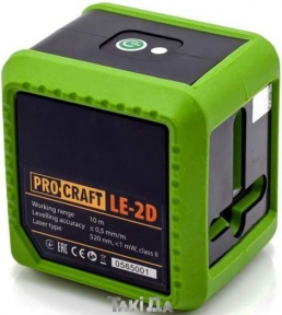 Уровень лазерный Pro-Craft LE-2D Green Line