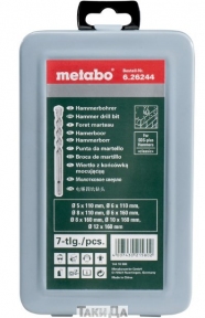 Набір бурівок Metabo SDS-Plus Classic 5,6,10x110 мм; 6,8,10,12x160 мм