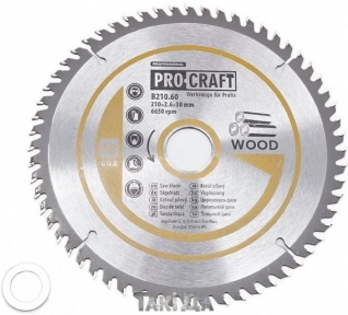 Пильный диск Pro-Craft 60 зуб (210x2,6x30)