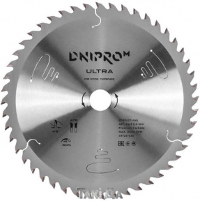 Диск пильний Dnipro-M ULTRA 185×20 ,48T, К2.4/1.6, (по дереву, ДСП)