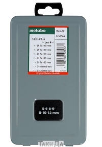 Набір бурів Metabo SDS-Plus PRO4 (5,6,6,8,8,10,12x160 мм)