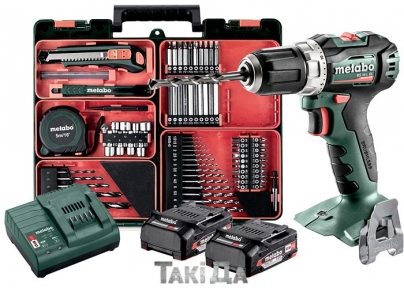 Аккумуляторный шуруповерт Metabo BS 18 L BL (2 по 2 Ач) с набором