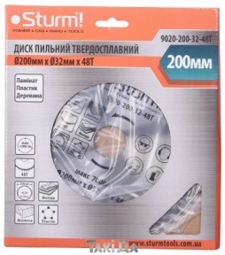Пиляльний диск Sturm твердосплавний 48 зуб (200x32/30)