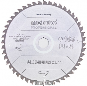 Пильный диск Metabo ALUMINIUM CUT-PROFESSIONAL 48 зуб (165x1,6x20)