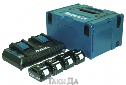 Набір акумуляторів Makita LXT (18 В-4 Ач) - 4 шт ЗУ DC18RD MakPac 3 197156-9