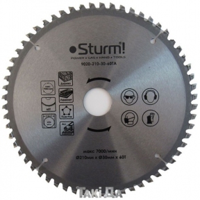 Пильный диск Sturm твердосплавный 60 зуб (210x30)
