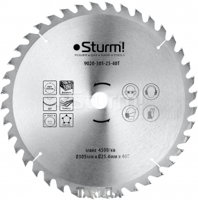 Пильный диск Sturm 40 зуб (305x25)