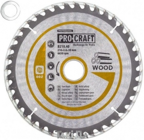 Пильный диск Pro-Craft 40 зуб (210x2,6x30)