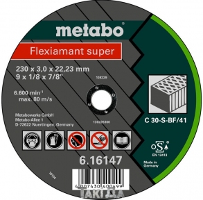 Диск відрізний по каменю Metabo Flexiamant Super, прямий (180x3x22,23 мм)