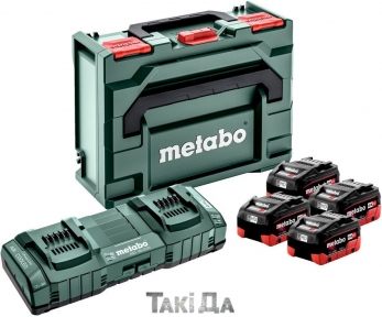 Комплект Metabo ASC 145 duo + 4 LiHD 18В, 8 Aч + metaBOX 145