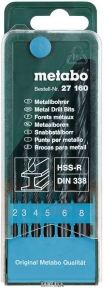 Набір свердл по металу Metabo HSS-R (6 шт 2-8 мм)