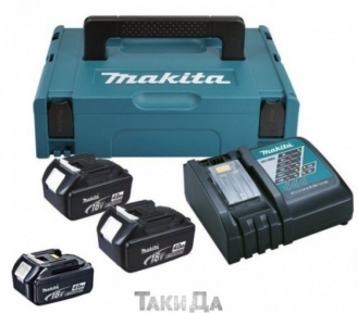 Набір акумуляторів Makita LXT (18 В-4 Ач) - 3 шт ЗУ DC18RC MakPac 1