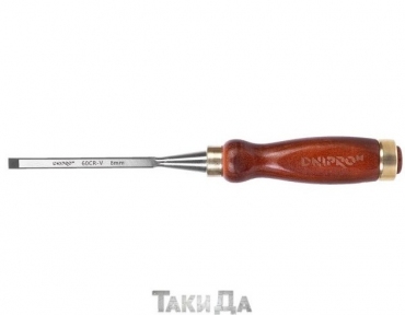 Стамеска Дніпро-М ULTRA CR-V с деревянной ручкой 8 мм