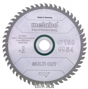 Пиляльний диск Metabo Multi Cut-Professional 54 зуб (160x2,2x20)