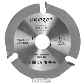 Диск пильний Dnipro-M 115 3Т, 22,2