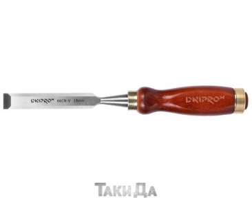 Стамеска Dnipro-M ULTRA CR-V з дерев'яною ручкою 18 мм