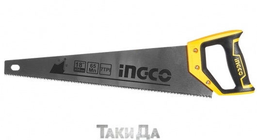 Ножівка по дереву Ingco 450 мм 7 зуб на дюйм