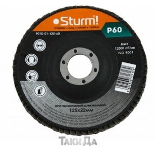 Круг зачистной лепестковый Sturm 9010-01-125-60 (125x22) P60