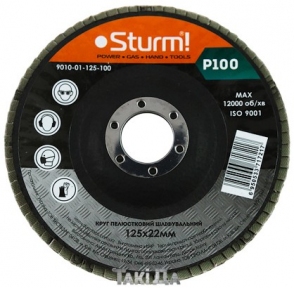 Круг зачисний пелюстковий Sturm 9010-01-125-100 (125x22) P100