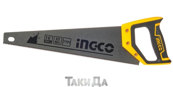 Ножовка по дереву Ingco 400 мм 7 зуб на дюйм