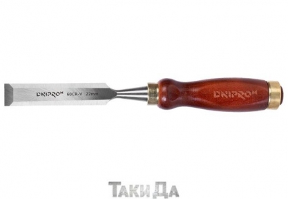 Стамеска Дніпро-М ULTRA CR-V с деревянной ручкой 22 мм