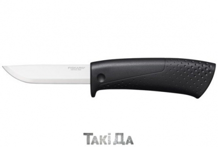 Строительный нож с точилом в чехле Fiskars