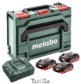 Комплект Metabo ASC 55 + 3 LiHD 18В, 4 Аг + metaBOX 145
