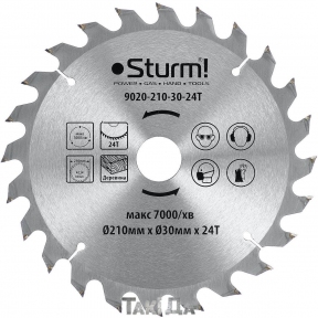 Пильный диск Sturm 24 зуб (210x30)