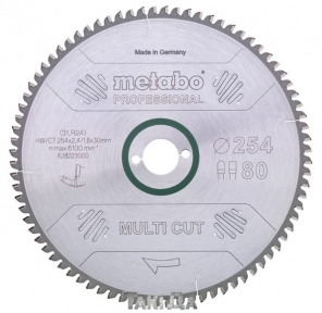Пильный диск Metabo Multi Cut 80 зуб (254x2,4x30)