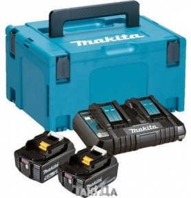 Набір акумуляторів Makita LXT (18 В-5 Ач) - 2 шт ЗУ DC18RD MakPac 3