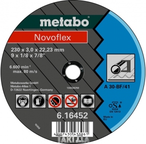 Диск отрезной по металлу Metabo Novoflex Basic TF 42 (230x3,0х22,2 мм)