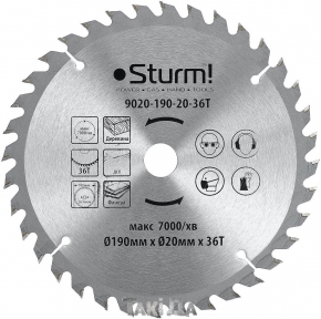 Пиляльний диск Sturm 36 зуб (190x20)