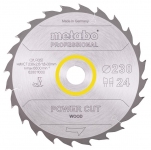 Пиляльний диск Metabo POWER CUT WOOD-PROFESSIONAL 24 зуб (230x2,6x30)