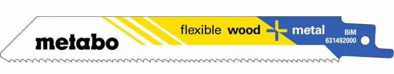 Пильное полотно для сабельной пилы Metabo Flexible Wood+Metal 150x0,9 мм - 5 шт