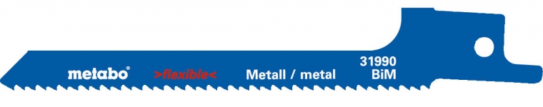 Пильне полотно для шабельної пилки Metabo Flexible Metal 150x0,9 мм - 2 шт (1 мм/24 TPI)