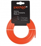 Леска косильная квадрат Дніпро-М 15 м 2,7 мм