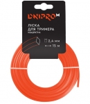 Жилка косильна квадрат Dnipro-M 15 м 2,4 мм