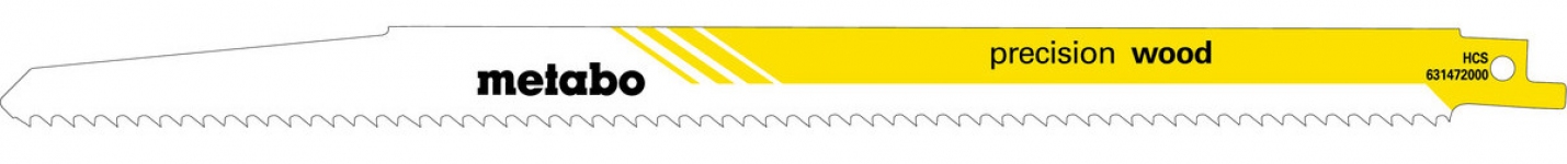 Пильное полотно для сабельной пилы Metabo Precision Wood 300x1,25 мм - 2 шт