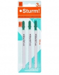 Пилки для лобзика Sturm 9019-01-100x3-HSS-7 100 мм метал, 3 шт