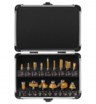 Набір фрез по дереву в кейсі Dnipro-M Professional - 15 шт