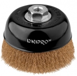 Щітка Dnipro-М Т125-L торцева, гофр. латунь 125 мм