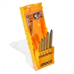 Набор сверл по стеклу и керамике Ingco Industrial 5 шт 4-10 мм