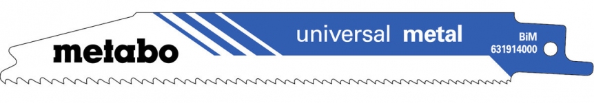 Пильное полотно для сабельной пилы Metabo Universal Metal 150x0,9 мм - 2 шт